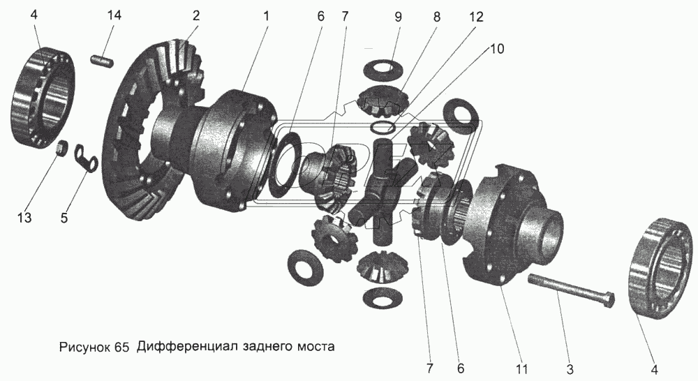 Дифференциал заднего моста 102-2403010