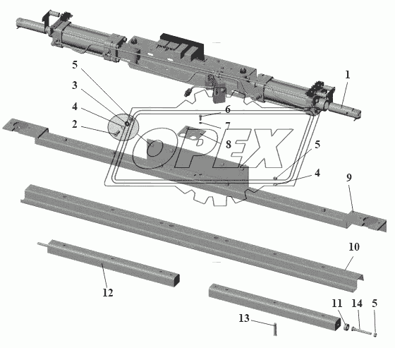 Механизм открывания дверей 101-6108010