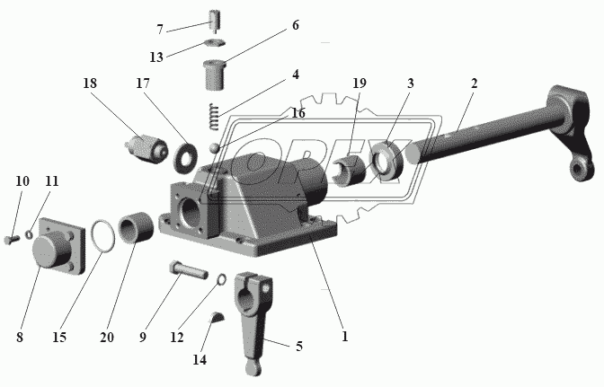 Механизм КПП 104-1702200-35