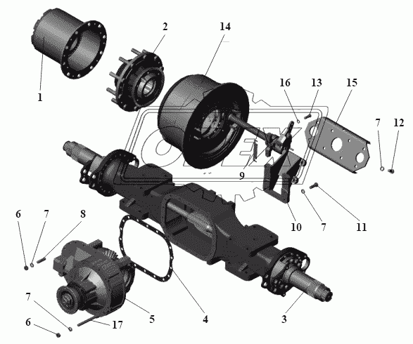 Мост задний МАЗ-152 152-2400012