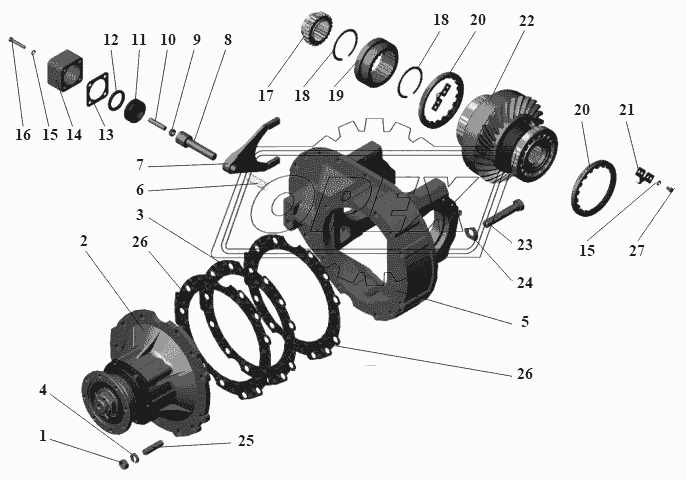 Редуктор заднего моста 152-2402010