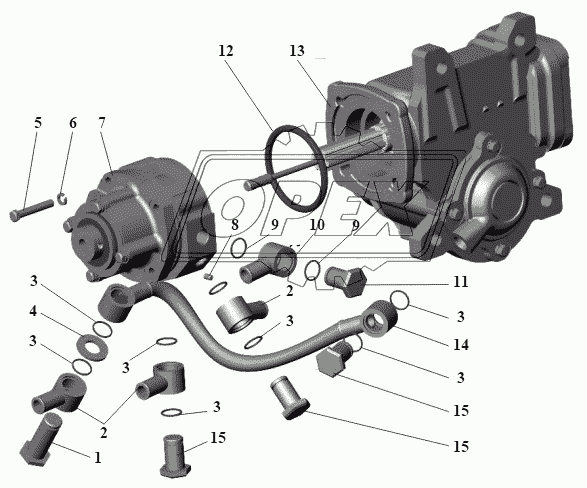 Механизм рулевой с распределителем 104-3400008