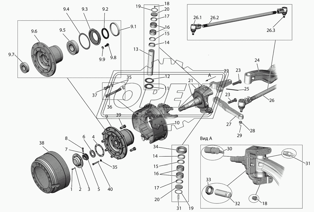 Ось передняя 152-3000015