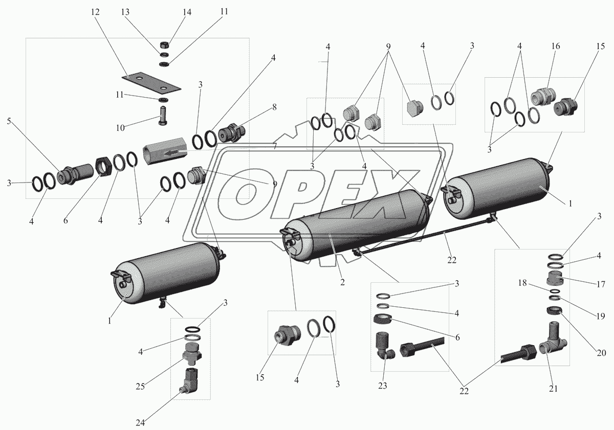 Блок ресиверов правый 105-351300