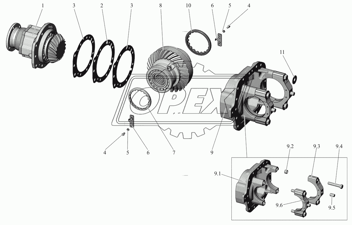 Редуктор заднего моста 103-2402010-43