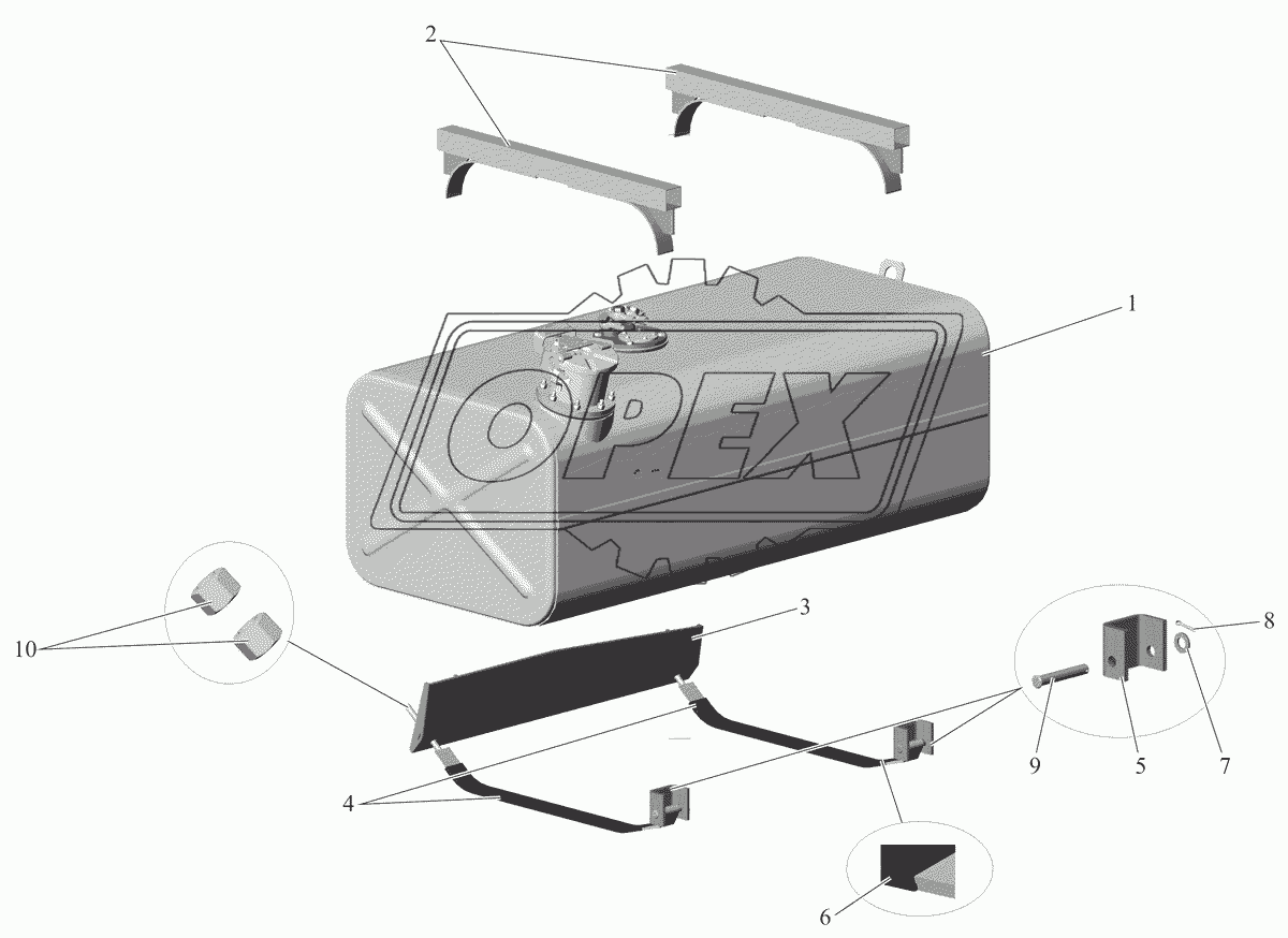 Крепление топливного бака 103-1101002