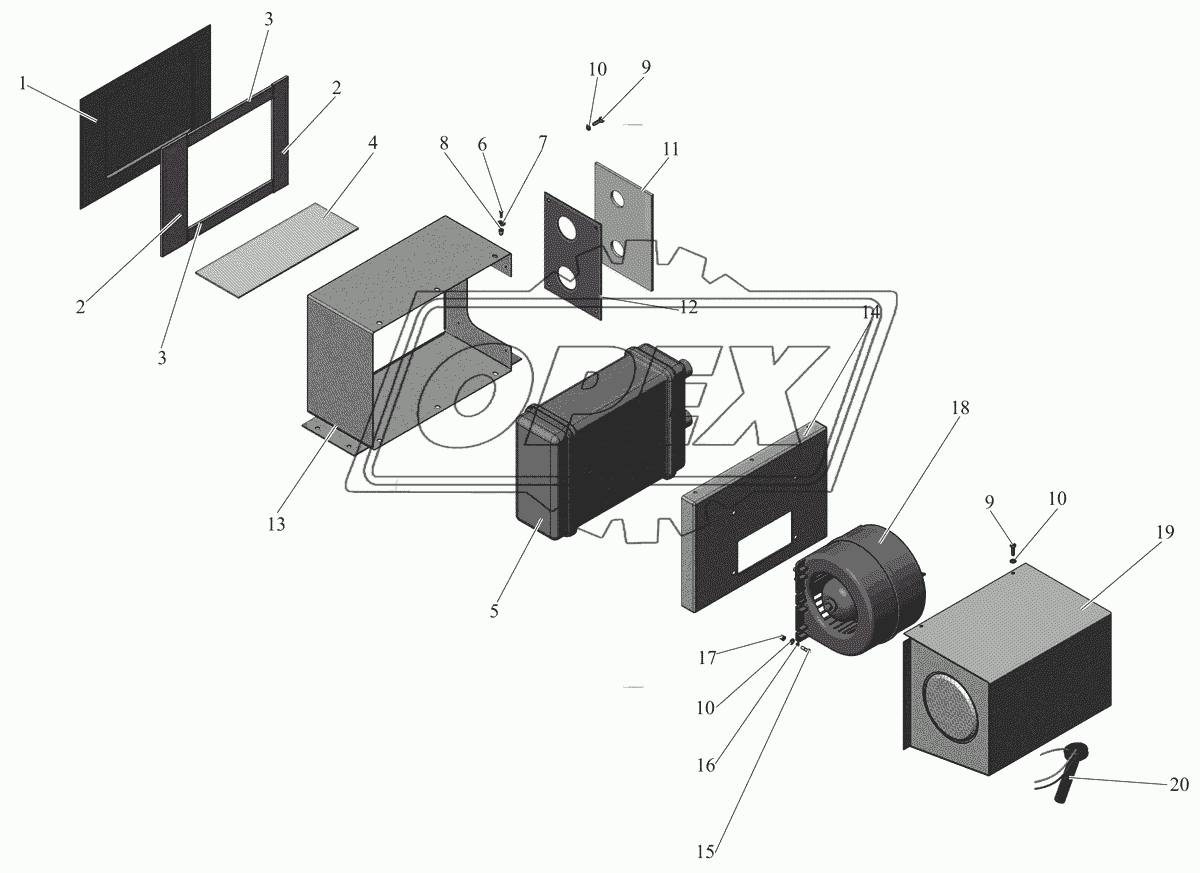 Отопитель салонный 206000-8110002-10