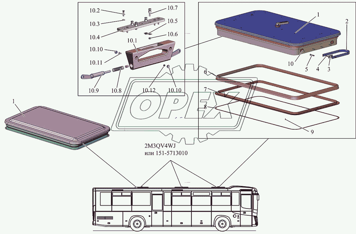 Установка люков крыши 203062-57130003