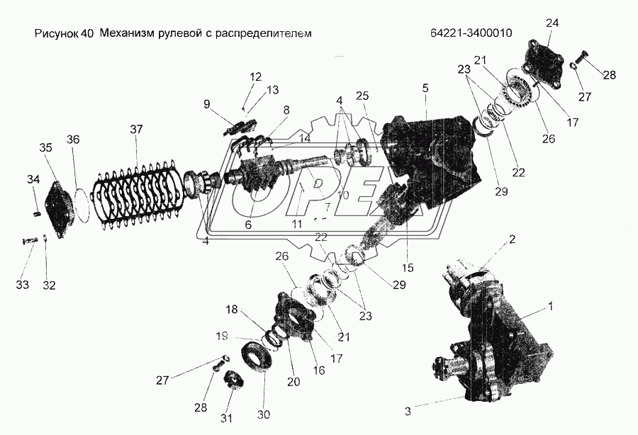 Механизм рулевой с распределителем 64221 -3400010