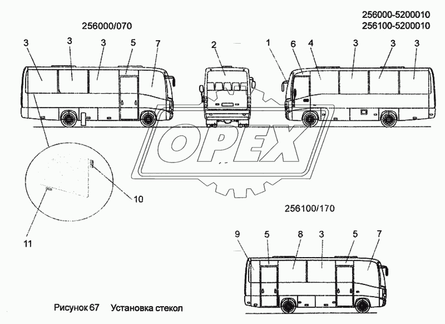 Установка стекол 256000-5200010/256100-5200010