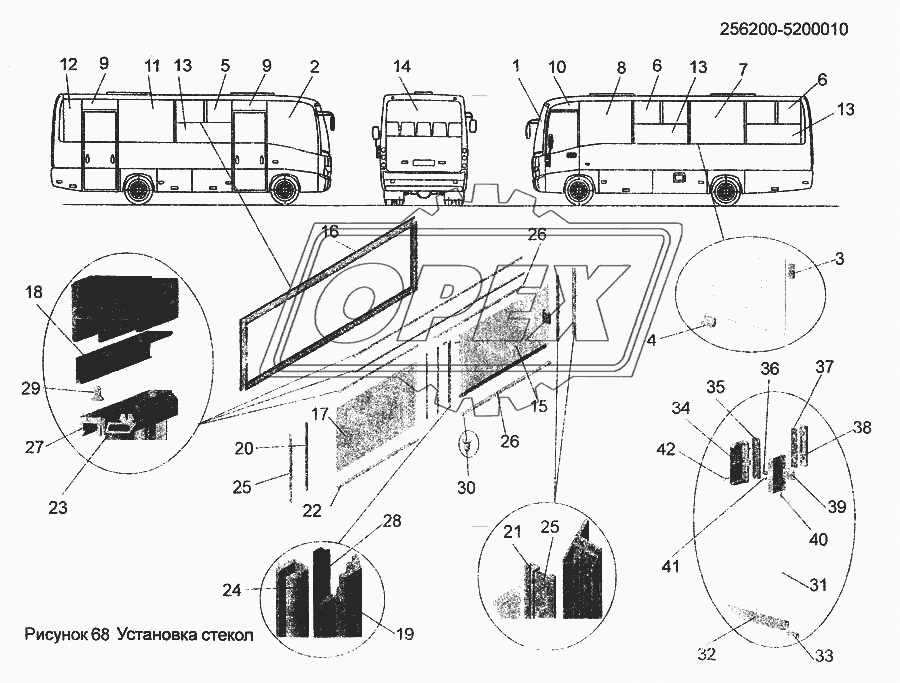 Установка стекол 256200-5200010