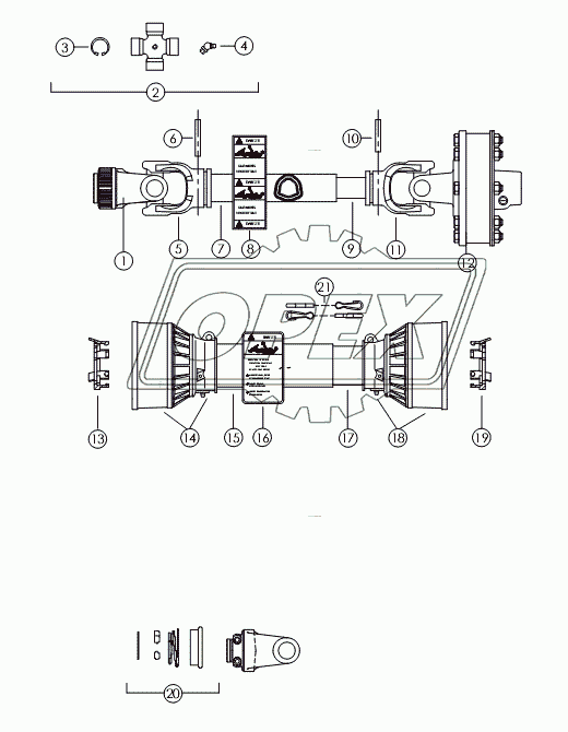PTO - STANDARD 1 3/8-21 №52402 AND 1 3/4-20 №52400