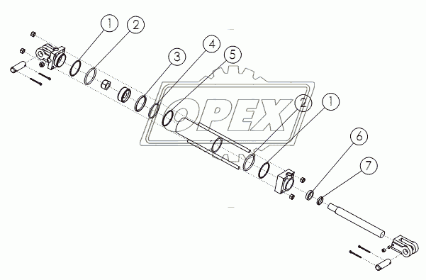 HYDRAULIC CYLINDER: 3.25X8 №63500