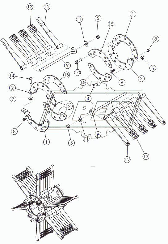 FLAILS ON №3 DRUM