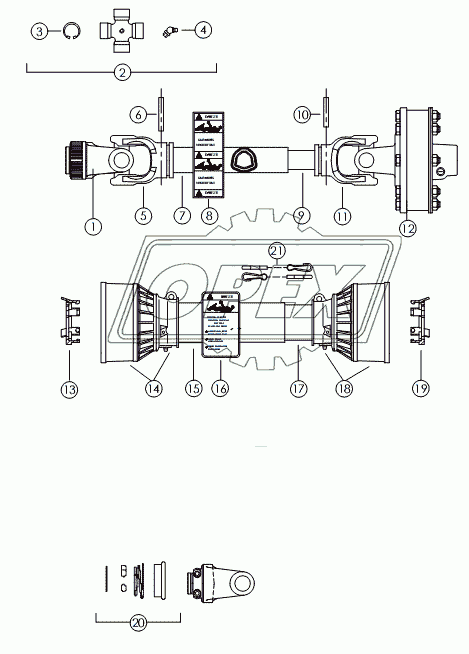 PTO - STANDARD 1 3/8-21 №52402 AND 1 3/4-20 №52400