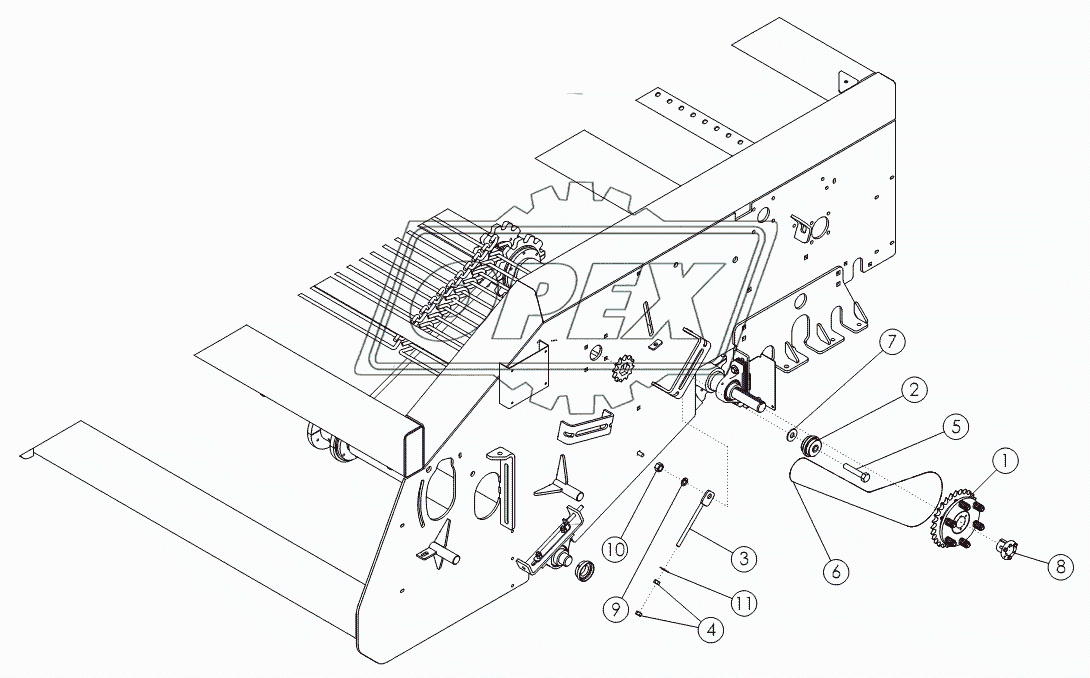 APRON SHAFT DRIVE