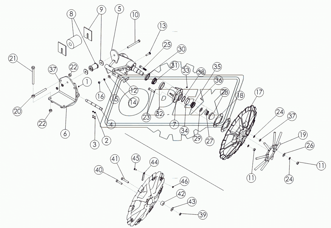 LIFTER STRUT - BOTTOM SCRAPER OPTION