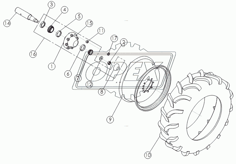 SPINDLE & HUB ASSEMBLY