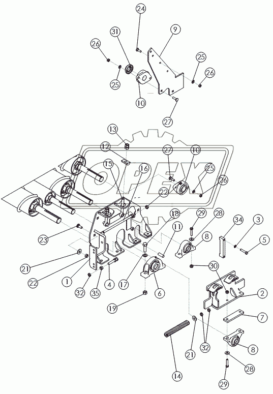 FRONT CLEANING ROLL MOUNTING PACKAGE