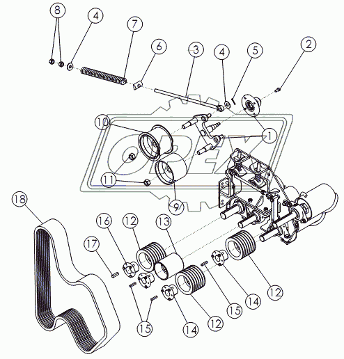 FRONT CLEANING ROLL DRIVE