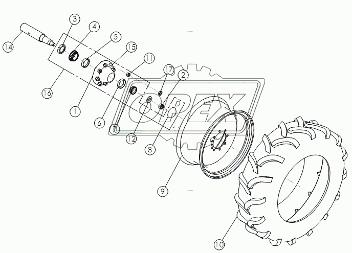 SPINDLE & HUB ASSEMBLY