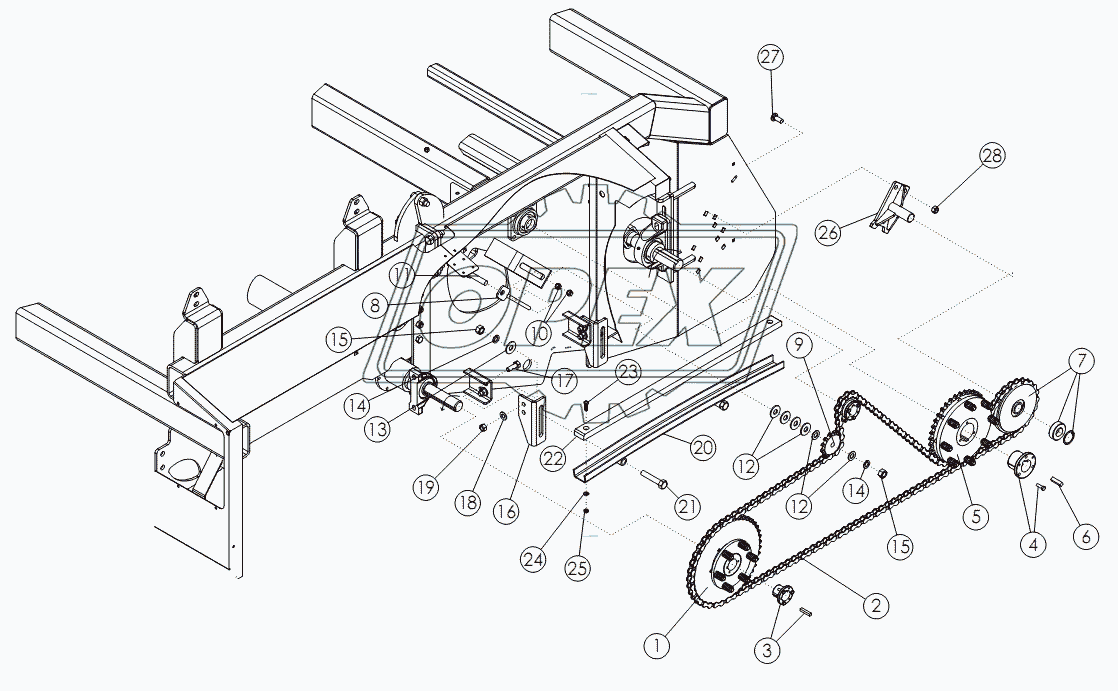 APRON/PADDLE SHAFT DRIVE