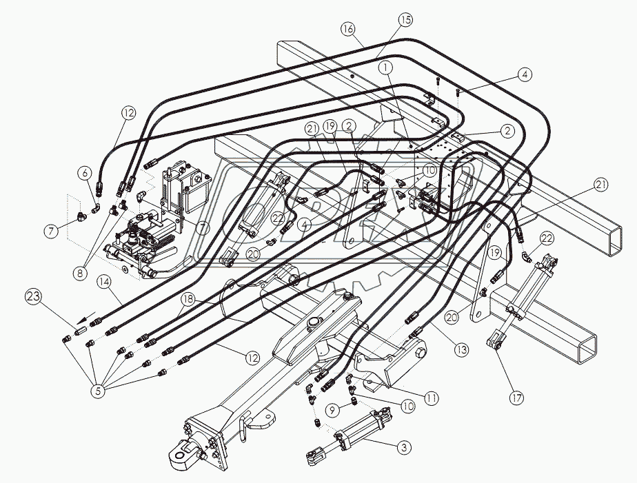 ROW FINDER AND HITCH HYDRAULICS