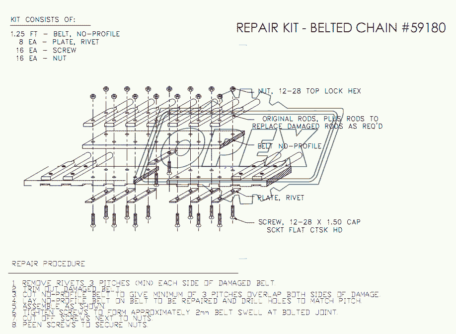 REPAIR KIT - BELTED CHAIN №59180