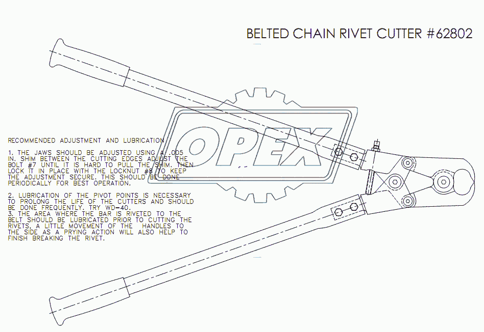 BELTED CHAIN RIVET CUTTER №62802