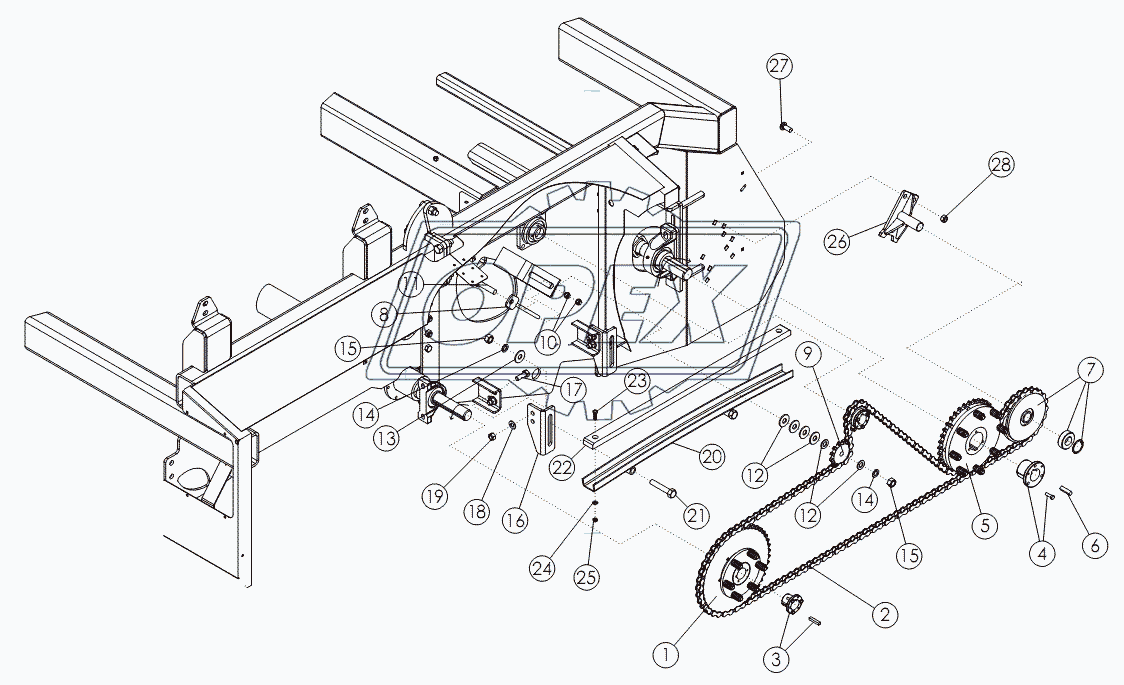 APRON/PADDLE SHAFT DRIVE