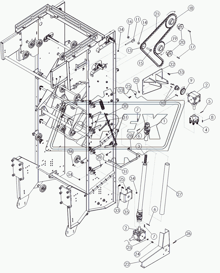 REAR SCRUB DRIVE: GEARBOX