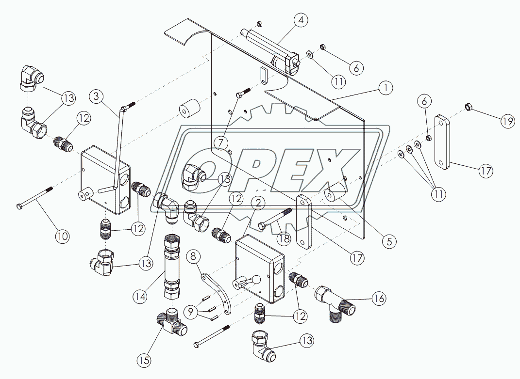 VALVE GROUP: DUAL MOTOR SCRUB