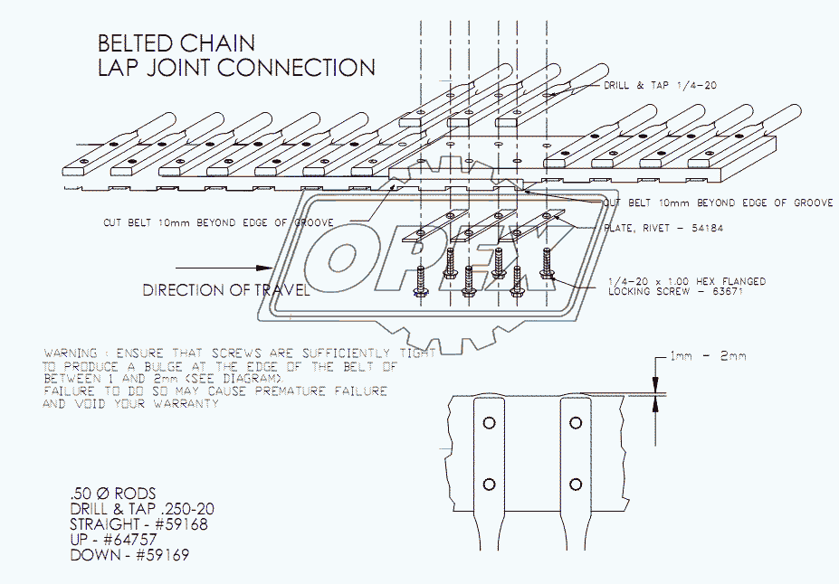 BELTED CHAIN LAP JOINT CONNEKTION