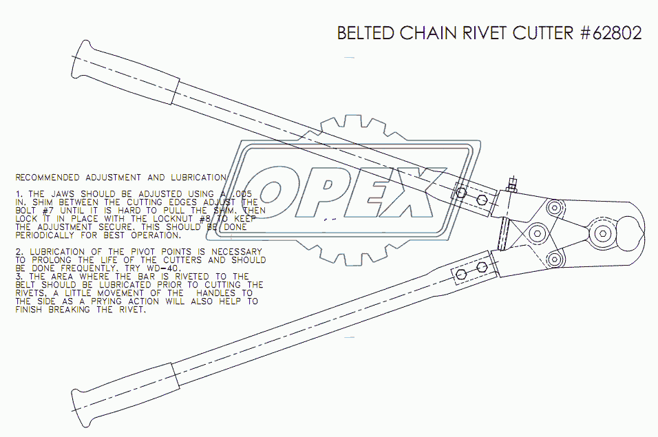 BELTED CHAIN RIVET CUTTER №62802
