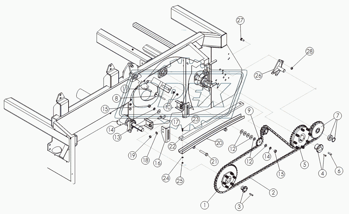 APRON/PADDLE SHAFT DRIVE