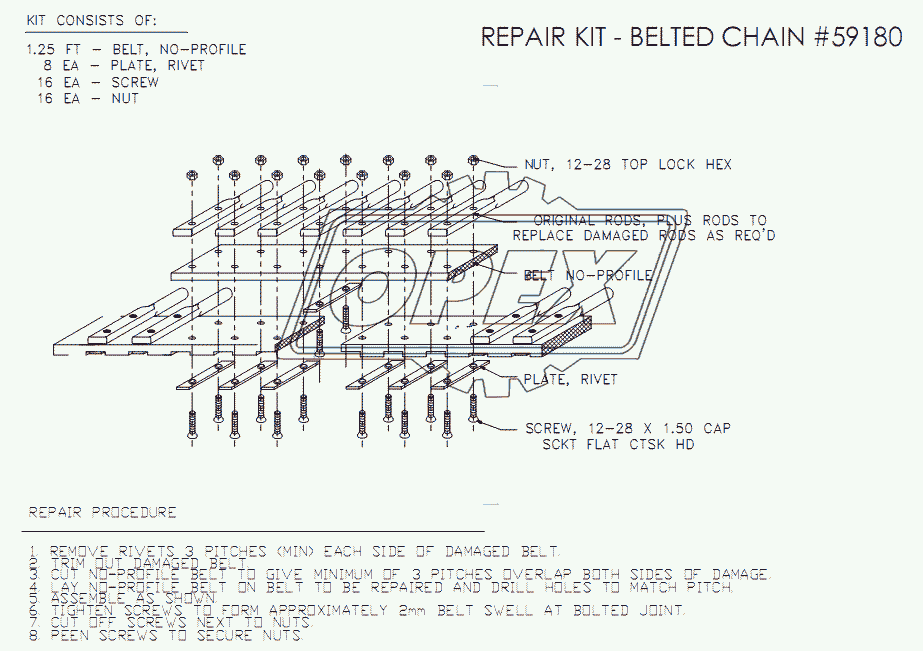 REP AIR KIT - BELTED CHAIN № 59180