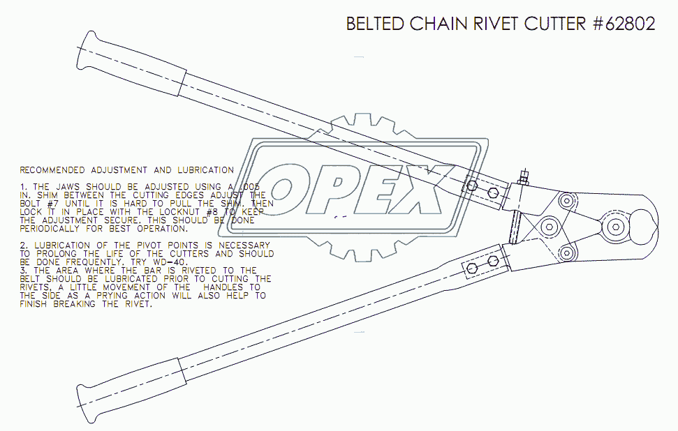 BELTED CHAIN RIVET CUTTER № 62802