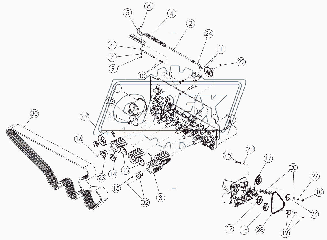 CLEANING ROLL DRIVE