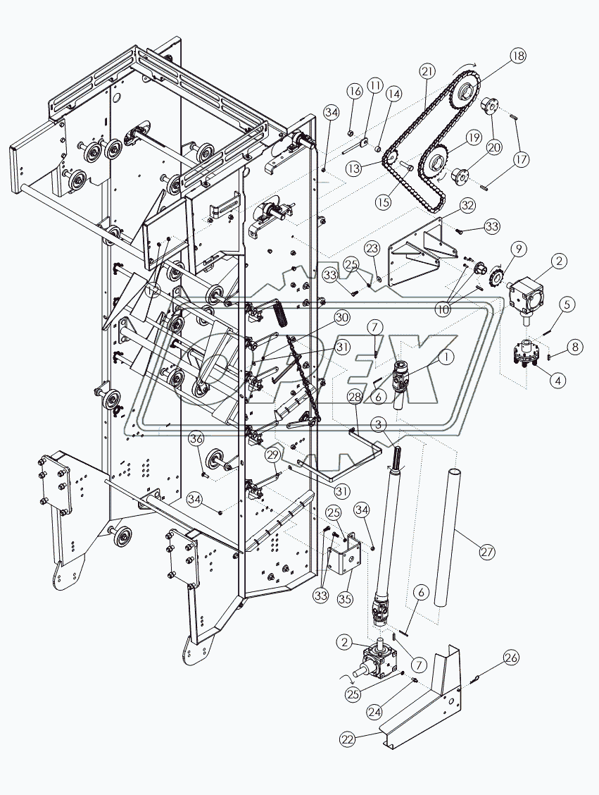 REAR SCRUB DRIVE: GEARBOX