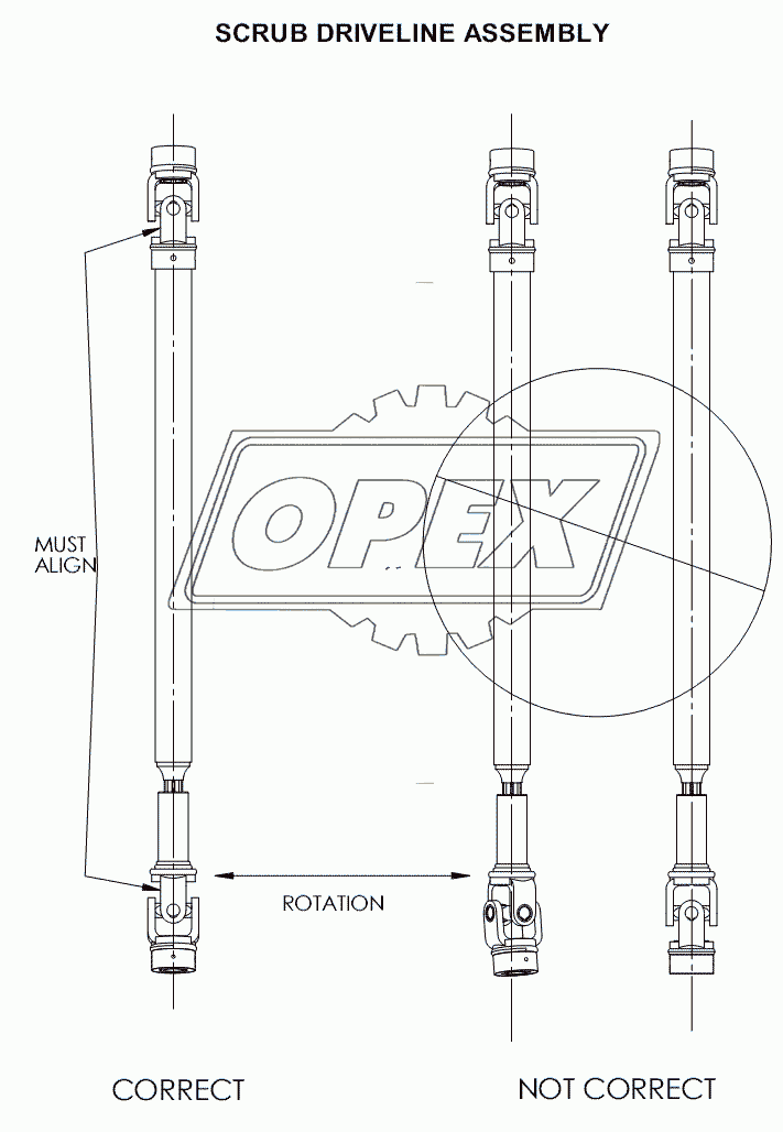 SCRUB DRIVELINE ASSEMBLY