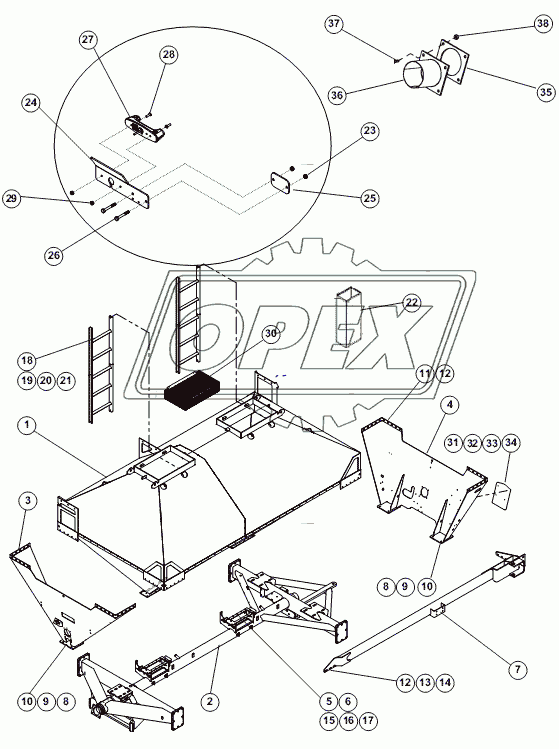 ASSY-TANK/RUNNING GEAR