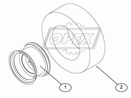 ASSY-WANDT 18.4X26 R1 8PLY, 16X26X8