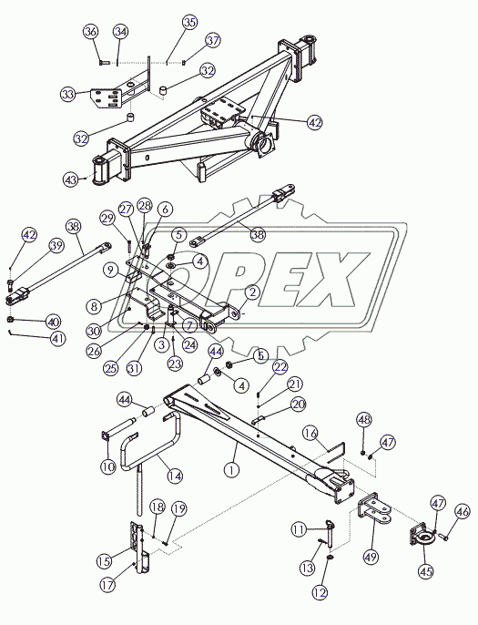 ASSY-DRAWPOLE AND STEERING LINKAGE