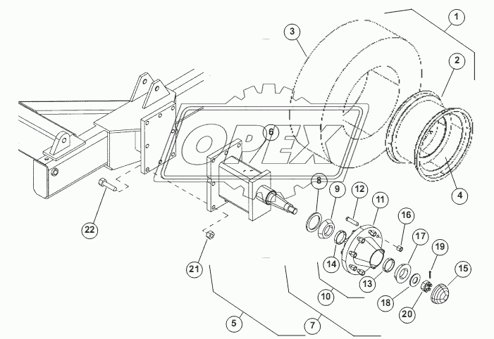 MAIN FRAME WHEEL ASSEMBLY