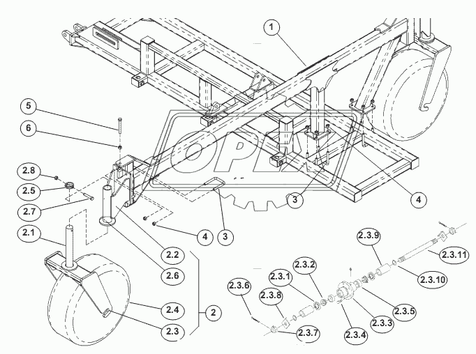 WING FRAME CASTERS