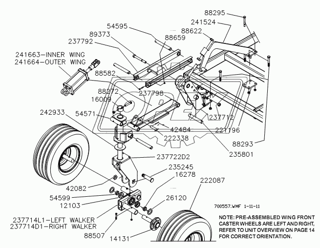 WING LIFT WHEEL ASSEMBLY