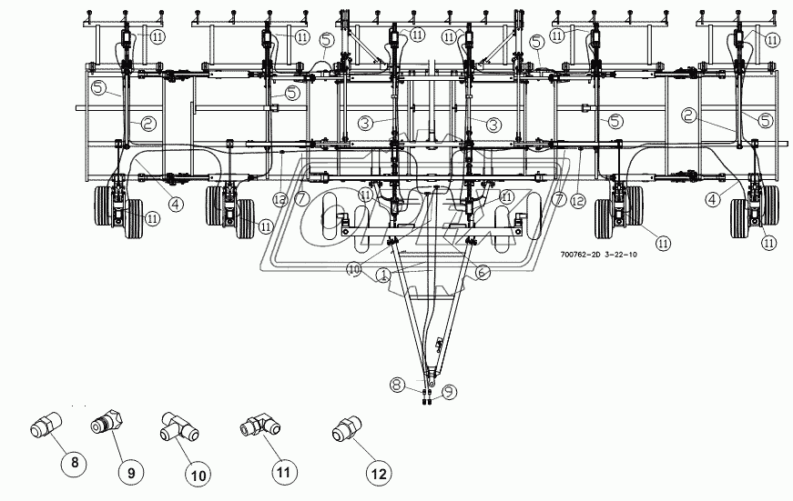 HOSE ROUTING - 50 MAIN LIFT