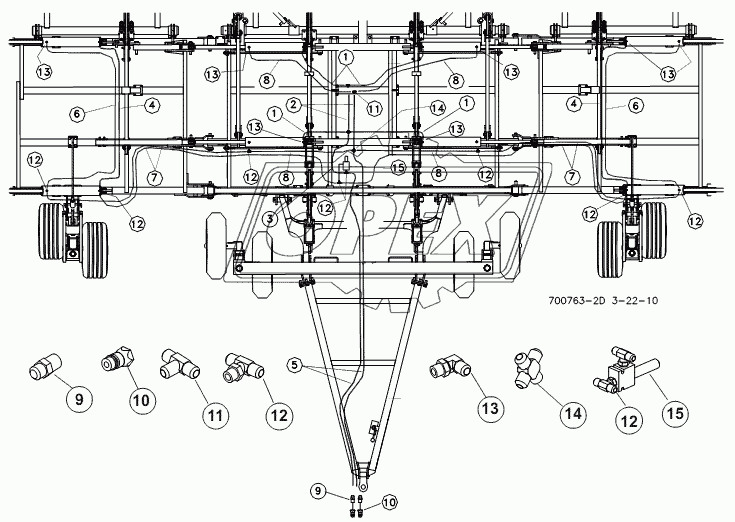 HOSE ROUTING - 50 WING FOLD