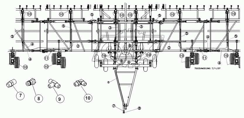 HOSE ROUTING - 60 MAIN LIFT