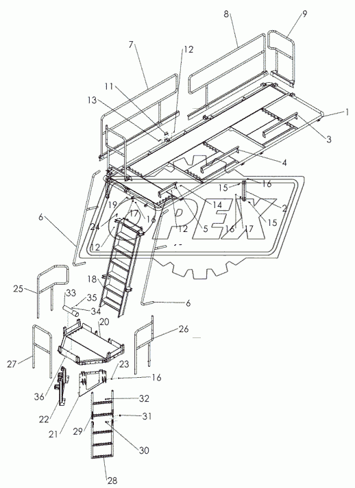 ASSY - CATWALKS AND RAILINGS AND LADDERS